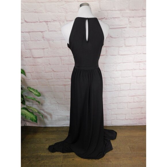 Michael Michael Kors XS Black Halter Gown Dress Keyhole Neckline NWT - Picture 6 of 12